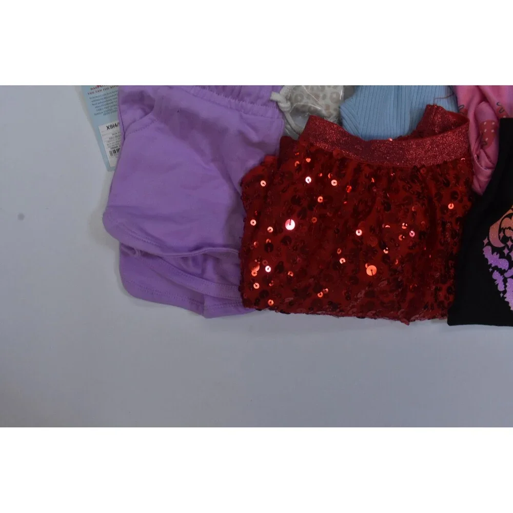 Cat & Jack Bulk Lot Of 6 Girls Size XS 4/5 Mixed Season Tops Bottoms Dresses